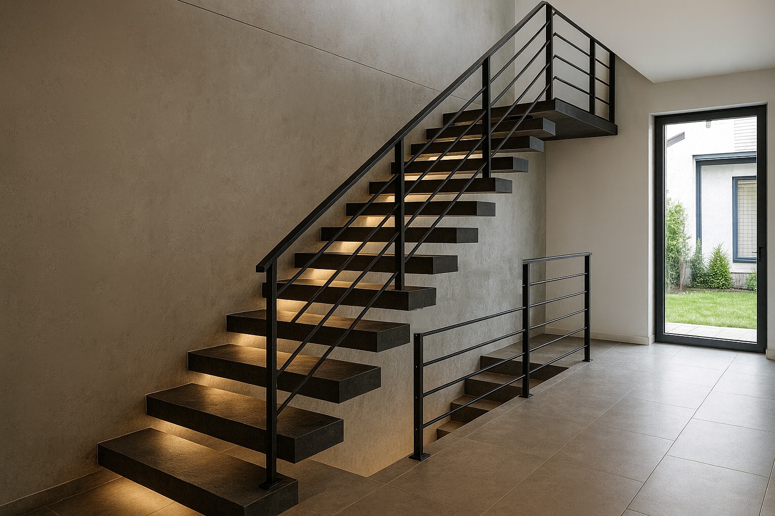 Escalier Industriel Garde-Corps Acier