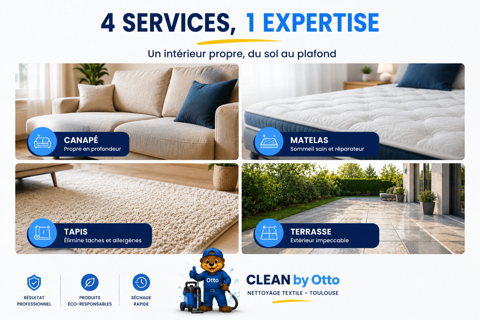 Nettoyage canapé Toulouse : conseils d'experts & intervention à domicile