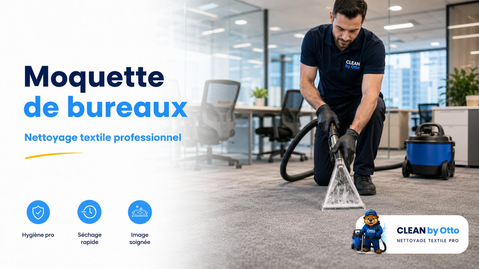 Moquette de bureau encrassée dans une TPE à Toulouse